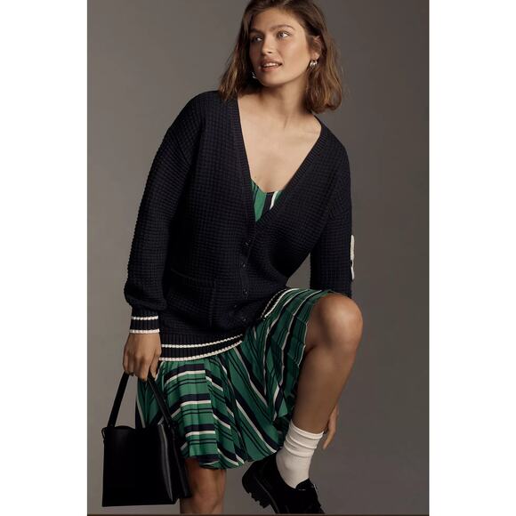 Anthropologie Varsity Twofer Cardigan Sweater - New Medium - Picture 5 of 8